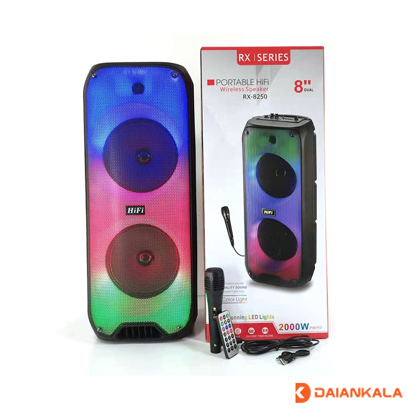RX8250 portable wireless speaker with microphone