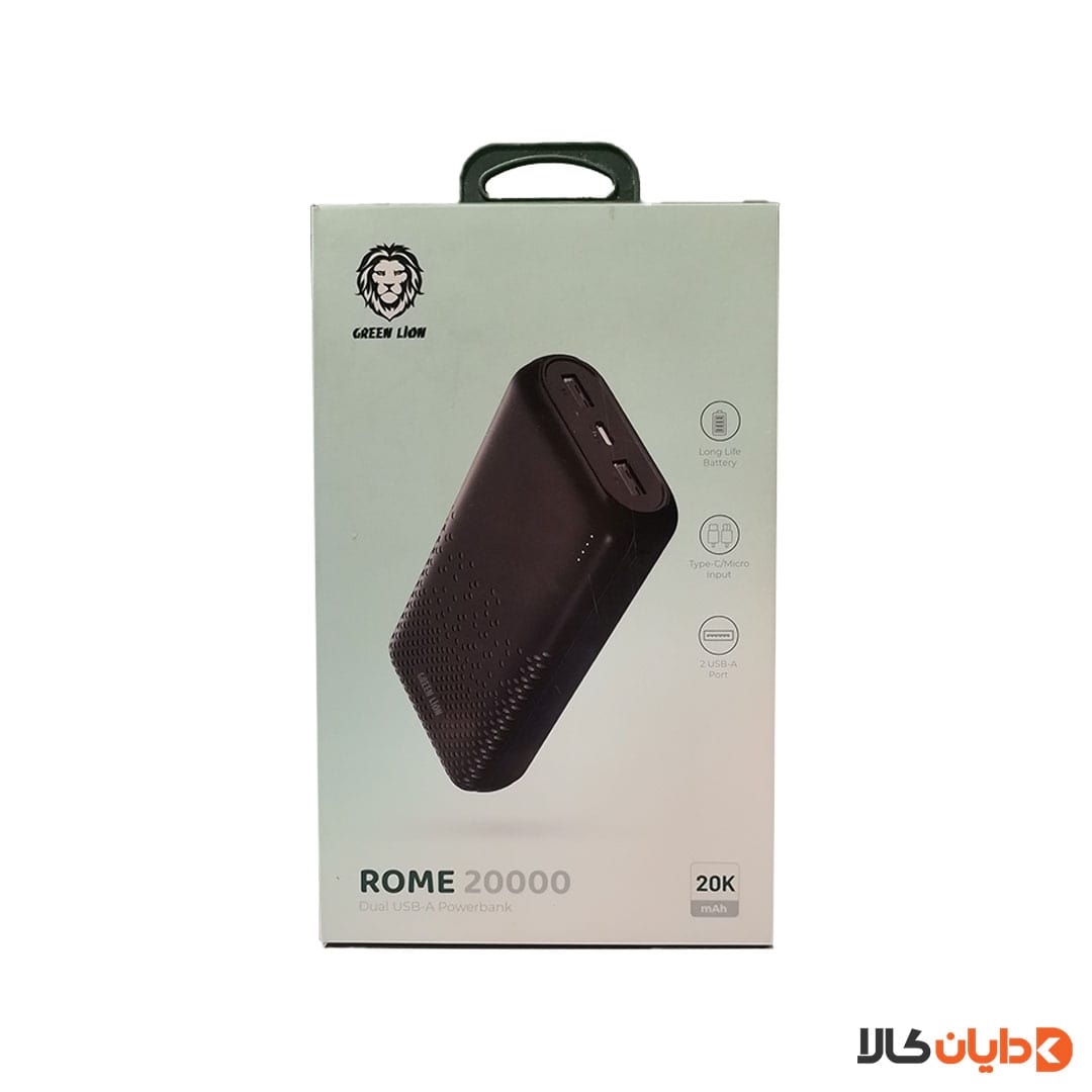 خرید پاوربانک 20000 گرین لاین GREEN LINE مدل ROME از دایان کالا