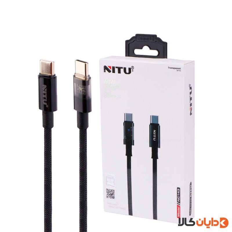 مشاهده و خرید کابل دوسر تایپ سی نیتو NITU مدل NC143 از دایان کالا با بهترین قیمت