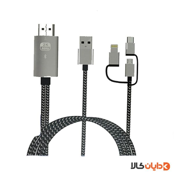 کابل تبدیل USB به HDMI مدل HDTV 3IN1