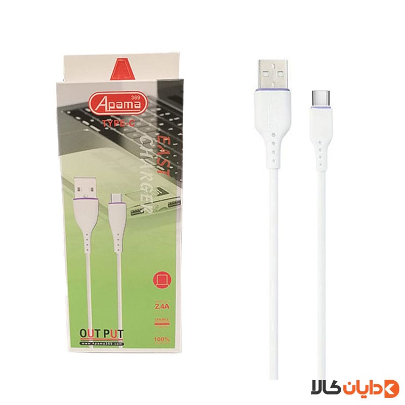 کابل فست شارژ تایپ سی APAMA مدل 369