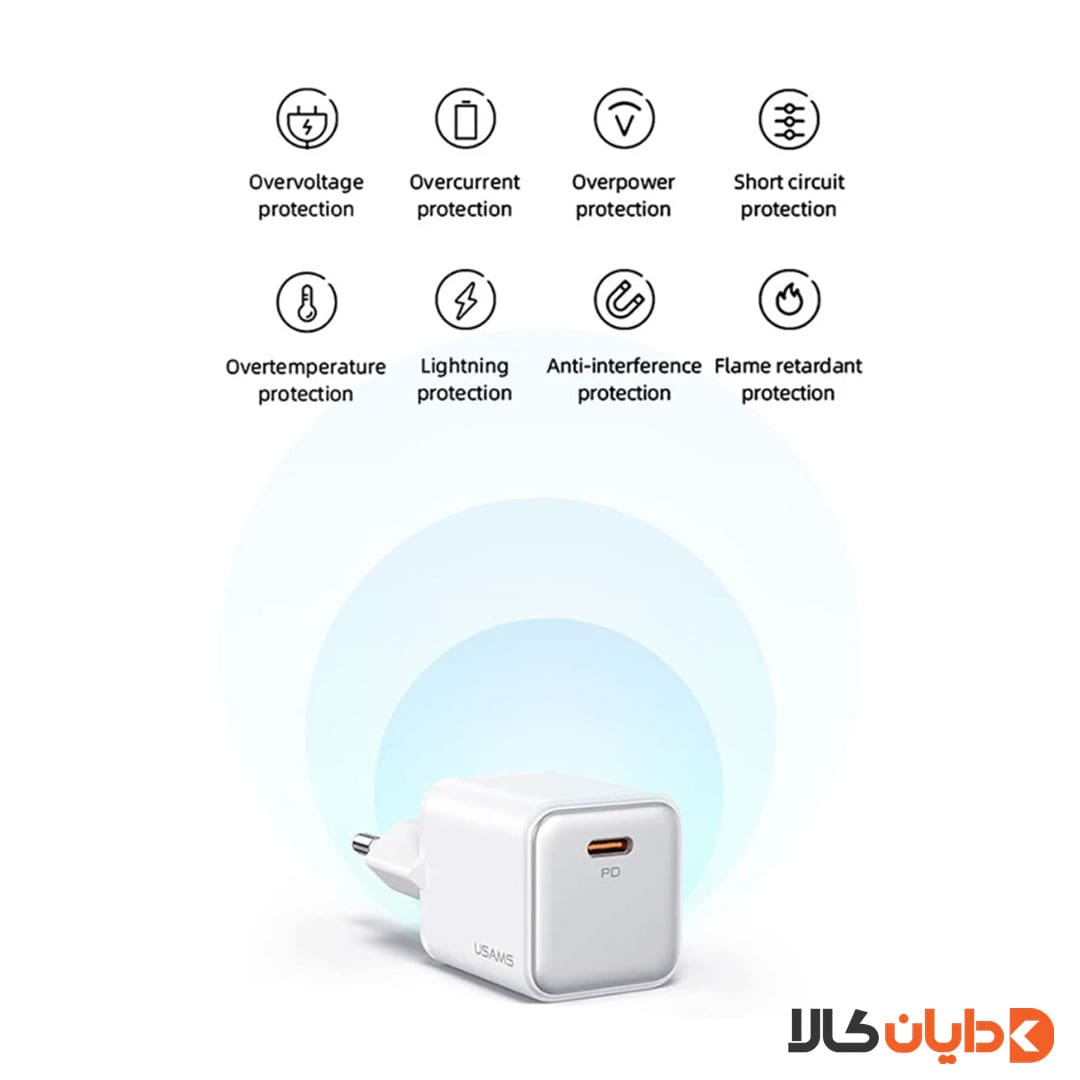 آداپتور دو پین 30W یوسمز USAMS مدل CC186