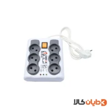 محافظ برق کلید دار 6 خانه 1/5 متری امگا OMEGA