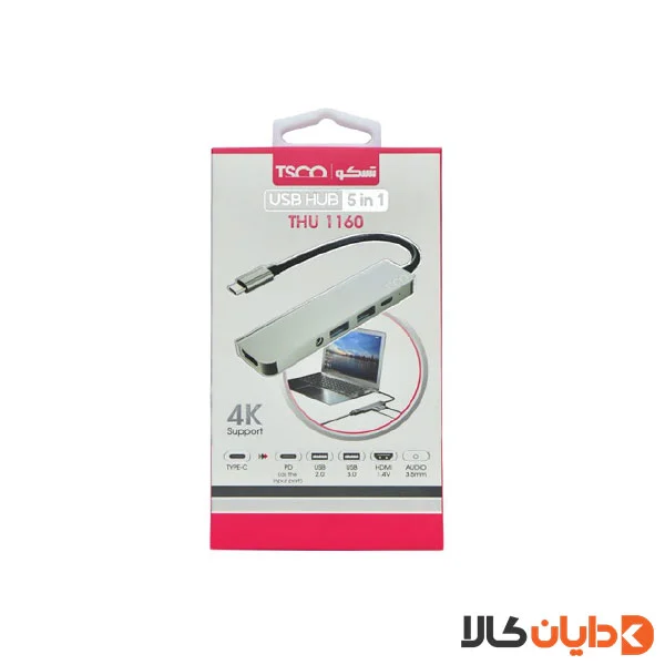 هاب 5 پورت تایپ سی تسکو TSCO مدل USB THU 1160