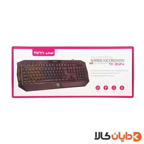 کیبورد گیمینگ تسکو TSCO مدل TK 8124