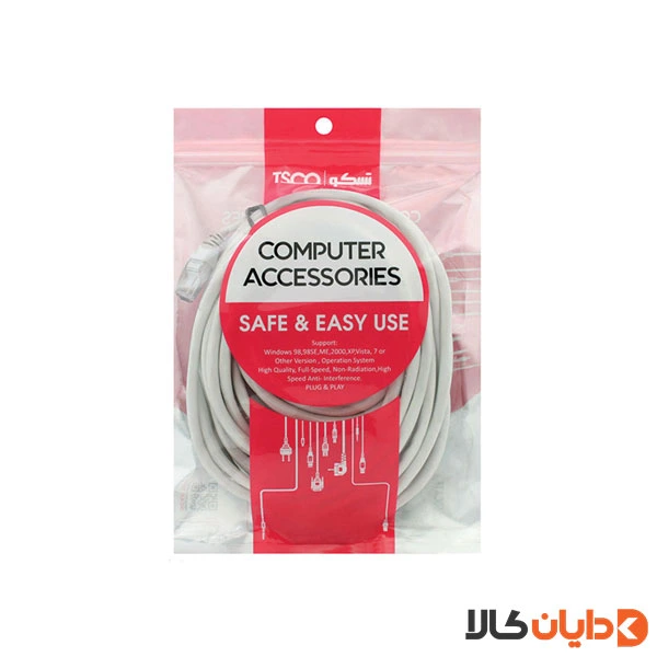 کابل شبکه CAT5-UTP تسکو TSCO مدل TNC 510CCU طول 1متر