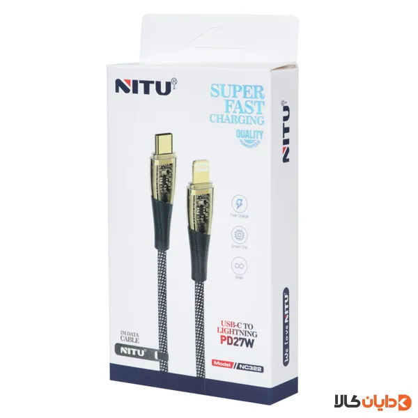 کابل تایپ سی به لایتنینگ نیتو NITU مدل NC322