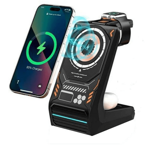 شارژر وایرلس 3 کاره کربی مدل W102