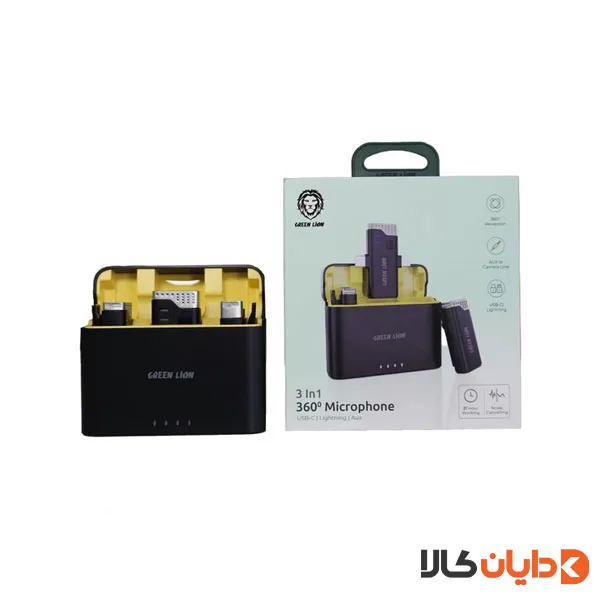 میکروفن بی سیم 3 در 1 گرین لاین GREENLION مدل GN3IN1MIC360D