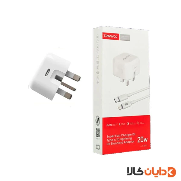 آداپتور سوپرفست شارژ 20W ترانیو TRANYOO مدل AP3