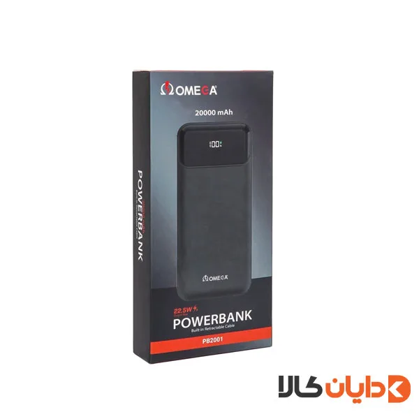 پاوربانک 20000 امگا OMEGA مدل PB2001