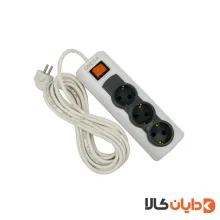 چند راهی برق ارت دار امگا OMEGA مدل R3000 با طول 5متر