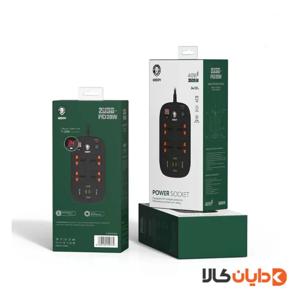 چندراهی برق گرین لاین GREENLION مدل POWER SOCKET 3500W