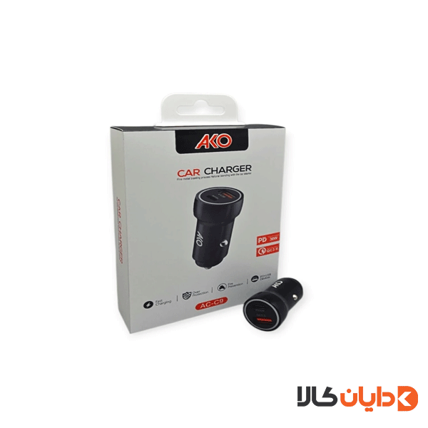 شارژر فندکی 30W آکو AKO مدل AC9