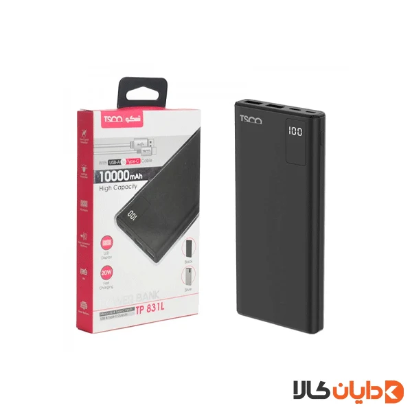 پاوربانک فست شارژ 10000 تسکو TSCO مدل TP831L