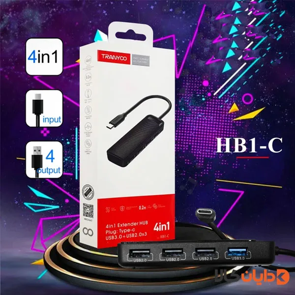 هاب تایپ سی ترانیو TRANYOO مدل HB1