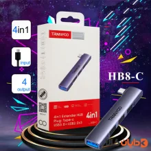 هاب تایپ سی چندکاره ترانیو TRANYOO مدل HB8