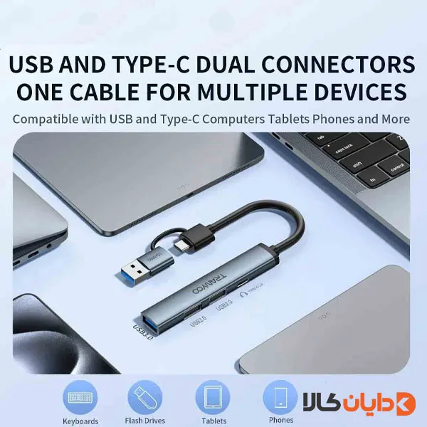 هاب چندکاره تایپ سی ترانیو TRANYOO مدل HB11