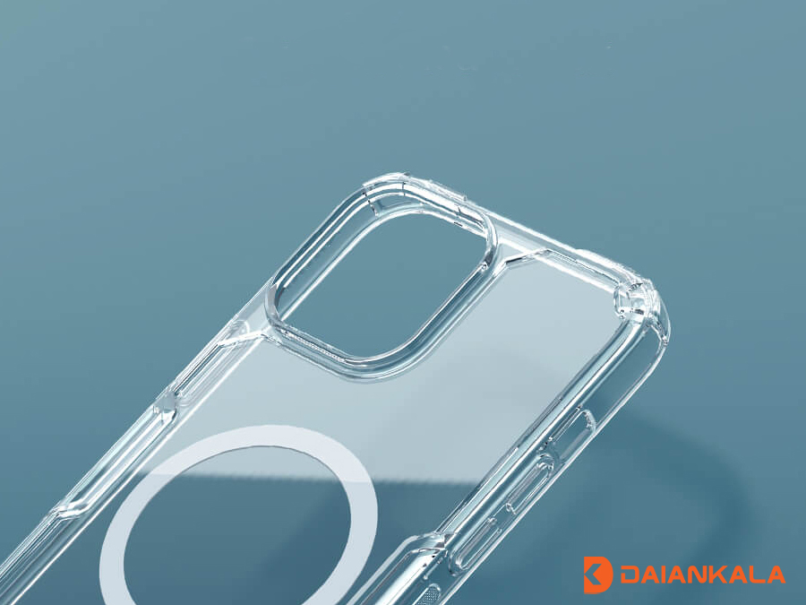قاب شیشه ای شفاف iPhone 14 Pro قابلیت شارژ با مگ سیف Clear Case with MagSafe