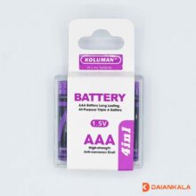 باتری نیم قلمی کلومن مدل AAA-ALKALINE بسته 4 عددی